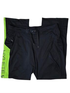 Hylete Large Black and Lime Green Workout Fitness Pants 32 Inseam Cross Training